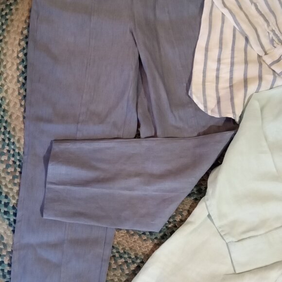 J.Jill/Gap Sz S/M Linen Lot - blue pants 2 Blouses - Picture 4 of 7